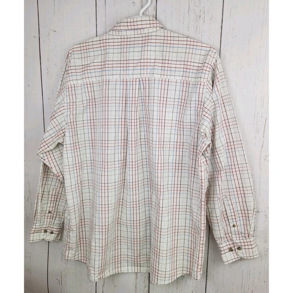 Wrangler Rugged Wear Wrinkle Resist Men's Plaid 100% Cotton Multicolor Plaid - Picture 2 of 7